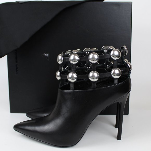 NEW ALEXANDER WANG Tina Studs Leather Boots - Picture 3 of 16